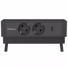 Immagine di Multipresa FELLOWES Power Desk 2 tipo F colore nero