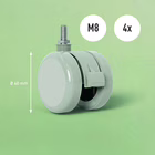 Immagine di Ruote LEITZ ERGO SIT&STAND colore grigio