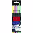 Immagine di Pennarello FABER CASTELL GRIP FINEPEN PASTEL astuccio 5 colori assortiti