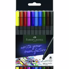Immagine di Pennarello FABER CASTELL GRIP FINEPEN astuccio 10 colori assortiti