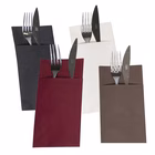 Immagine di Tovagliolo piegato porta posate ROIAL EASY POCKET BIOLEAF cm 40x32 colore bianco