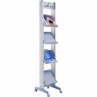 Immagine di Espositore da terra mobile PAPERFLOW CORNER 4 ripiani cm 33x38,5x167,8