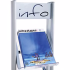 Immagine di Espositore da terra mobile PAPERFLOW CORNER 4 ripiani cm 33x38,5x167,8