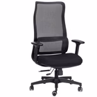 Immagine di Sedia operativa PANAPERA con braccioli regolabili schienale rete sedile tessuto colore nero