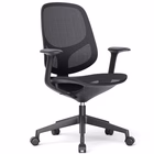 Immagine di Sedia visitatore FRESH con braccioli fissi schienale e sedile in rete colore nero