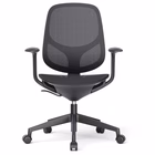 Immagine di Sedia visitatore FRESH con braccioli fissi schienale e sedile in rete colore nero