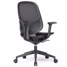 Immagine di Sedia visitatore FRESH con braccioli fissi schienale e sedile in rete colore nero