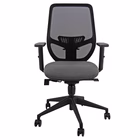 Immagine di Sedia operativa ARIA braccioli regolabili schienale rete e sedile in tessuto colore grigio