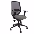 Immagine di Sedia operativa ARIA braccioli regolabili schienale rete e sedile in tessuto colore grigio