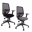 Immagine di Sedia operativa ARIA braccioli regolabili schienale rete e sedile in tessuto colore grigio