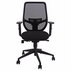 Immagine di Sedia operativa ARIA braccioli regolabili schienale rete e sedile in tessuto colore nero