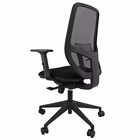 Immagine di Sedia operativa ARIA braccioli regolabili schienale rete e sedile in tessuto colore nero