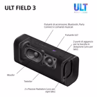 Immagine di Cassa per Smartphone/Tablet/Mp3 si nero SONY ULT FIELD 3 SRSULT30B.CE7