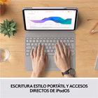 Immagine di Cover n.d. grigio LOGITECH Combo Touch for iPad Pro - layout spagnolo 920-010219