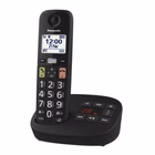 Immagine di Telefono cordless digitale PANASONIC CORDLESS TGU130 TASTI GRANDI SEGRETERIA BLACK KX-TGU130EXB