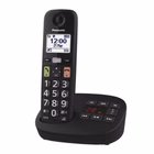 Immagine di Telefono cordless digitale PANASONIC CORDLESS TGU130 TASTI GRANDI SEGRETERIA BLACK KX-TGU130EXB