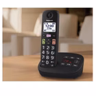 Immagine di Telefono cordless digitale PANASONIC CORDLESS TGU130 TASTI GRANDI SEGRETERIA BLACK KX-TGU130EXB