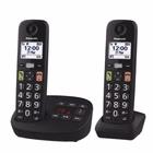 Immagine di Telefono cordless digitale PANASONIC CORDLESS TGU132 TASTI GRANDI SEGRETERIA DUO KX-TGU132EXB