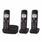 Immagine di Telefono cordless digitale PANASONIC CORDLESS TGU133 TASTI GRANDI SEGRETERIA TRIO KX-TGU133EXB