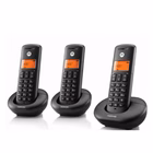 Immagine di Telefono cordless digitale MOTOROLA CORDLESS E203 TRIO NERO 107E203