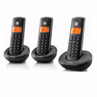 Immagine di Telefono cordless digitale MOTOROLA CORDLESS E203 TRIO NERO 107E203