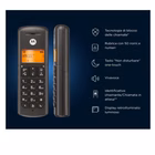 Immagine di Telefono cordless digitale MOTOROLA CORDLESS E211 NERO SEGRETERIA 107E211