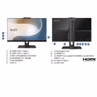 Immagine di Pc All-in-One 23,8" professional pentium 128GB MSI Modern AM242TP 12M-2213EU 9S6AE0711-2213