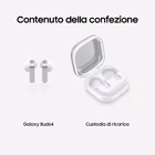 Immagine di Auricolari wireless si bluetooth bianco SAMSUNG GALAXY BUDS4 WHITE SM-R540NZWAITV