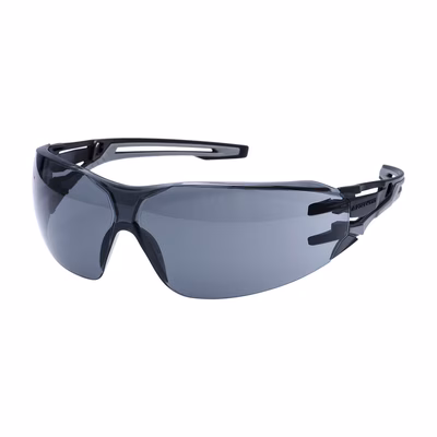 Immagine di Anthracite wraparound safety glasses PORTWEST PR01 colore Smoke