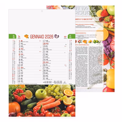 Immagine di Calendario da muro cm 28,8x47 Frutta e Ortaggi 100+