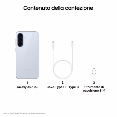 Immagine di Smartphone 256GB SAMSUNG GALAXY A57 8+256GB ICYBLUE SM-A576BLBDEUE