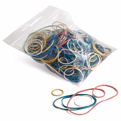 Immagine di Elastici ad anelli in gomma misure e colori assortiti g 100