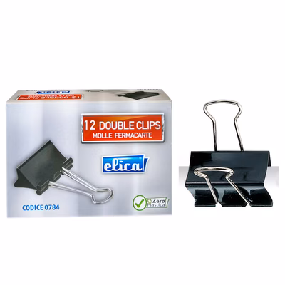 Immagine di Molle fermacarte ELICA DOUBLE CLIPS cm 4