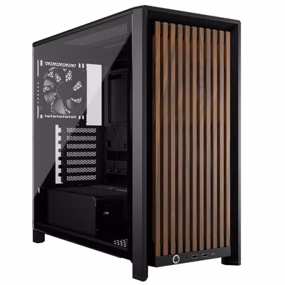 Immagine di Cabinet midi-tower nero CORSAIR FRAME 4000D RS WOOD BLACK/WALNUT CC-9011340-WW