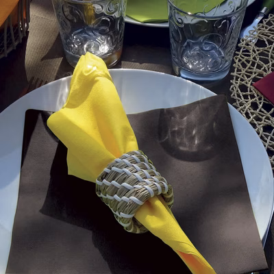 Immagine di Tovagliolo Airlaid in carta a secco MCR 40x40 Dry colore nero 50 pezzi