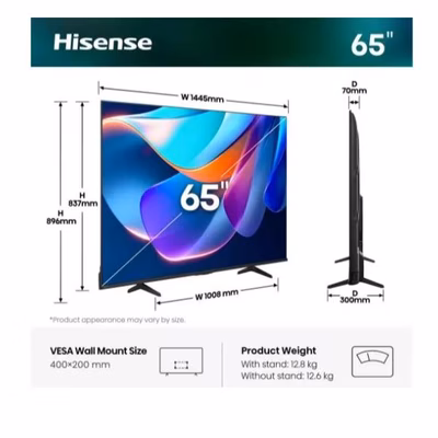 Immagine di Tv 65" uhd 4K (3840x2160) HISENSE 65 A69S 4K ULTRA HD SMART VIDAA 65A69S