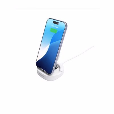 Immagine di Caricabatterie wireless/senza fili bianco adattatore proprietario CYGNETT CY5791PPWIR