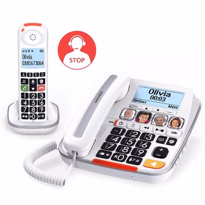 Immagine di Telefono cordless digitale ALCATEL SWISSVOICE TELEFONO COMBO Xtra 3355 SWV1424027