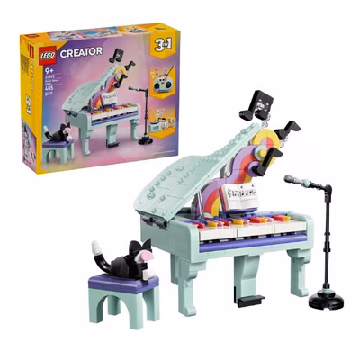 Immagine di Costruzioni LEGO Pianoforte decorativo con gatto 31392