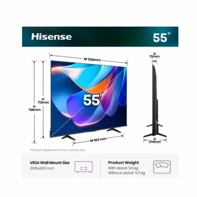 Immagine di Tv 55" uhd 4K (3840x2160) HISENSE 55 A69S 4K ULTRA HD SMART VIDAA 55A69S