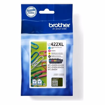 Immagine di Inkjet multicolor (colore + nero) BROTHER BROTHER Supplies A FIXED LC422XLVAL
