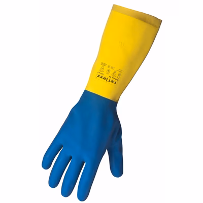 Immagine di Guanti di protezione chimica in lattice bicolore REFLEXX R94 taglia 9