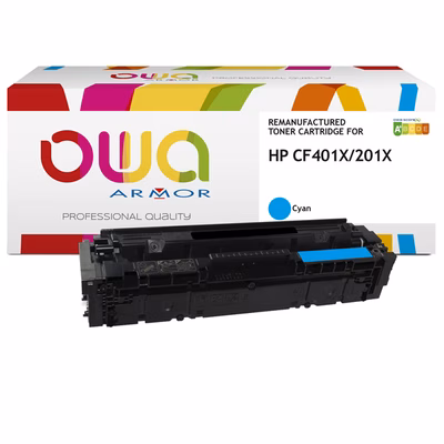 Immagine di Toner Laser rigenerato OWA HP CF401X ciano