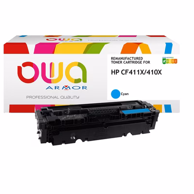 Immagine di Toner Laser rigenerato OWA HP CF411X ciano