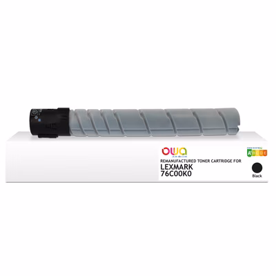 Immagine di Toner Laser rigenerato OWA LEXMARK 76C00K0 nero