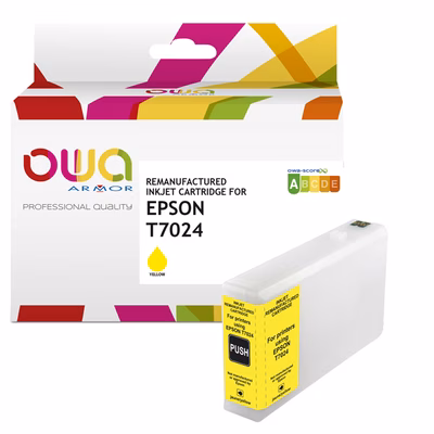 Immagine di Inkjet rigenerato OWA EPSON C13T70244010 giallo