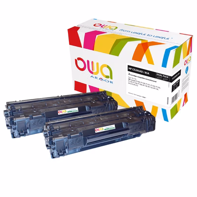 Immagine di Toner Laser rigenerato OWA HP CE285A nero - 2 pezzi