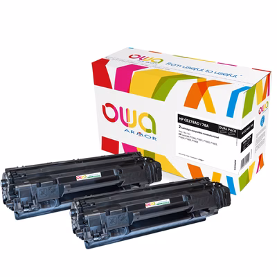 Immagine di Toner Laser rigenerato OWA HP CE278A nero - 2 pezzi