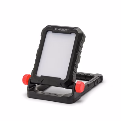 Immagine di Proiettore led da lavoro CROW 30 Watt 3000 Lumen supporto orientabile ricaricabile colore rossoo
