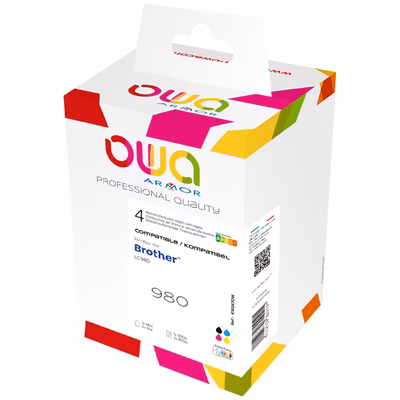 Immagine di Multipack Inkjet rigenerato OWA BROTHER LC1100VALBP nero+colore
